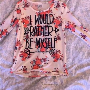 Long sleeve shirt with floral print